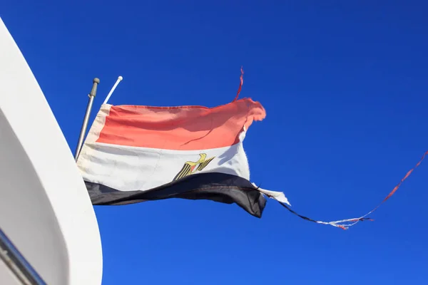 Bandeira Egito Acenando Vento — Fotografia de Stock