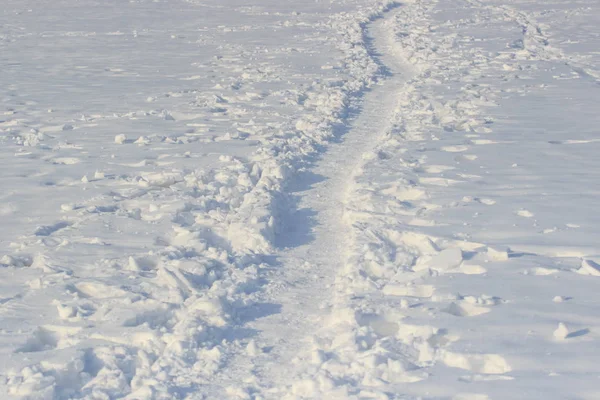 Camino Tundra Nieve — Foto de Stock