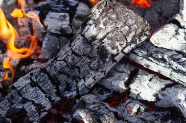 Ahşap kömürlerin arka planı