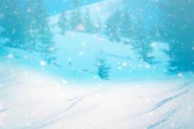 Kış arkaplanının soyut arkaplanı bokeh