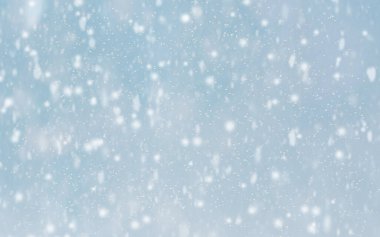 Kar yağan kış manzarası