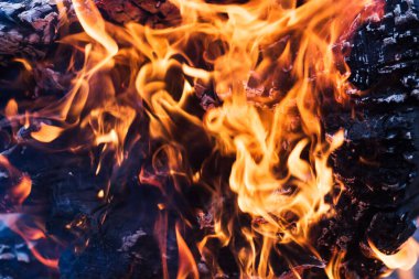 Ateşte sıcak kömür. arkaplan