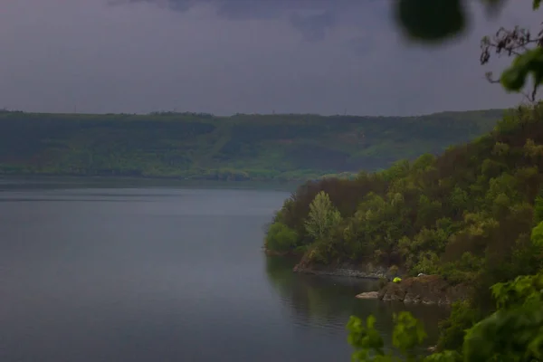 Vista Aerea Sul Canyon Del Dniester Sul Fiume Sulla Baia — Foto Stock