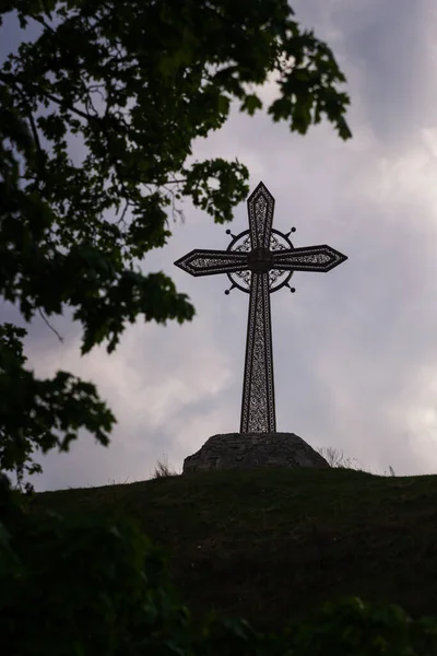 Železný Kříž Hrad Kamianets Podilskyi Ukrajina — Stock fotografie