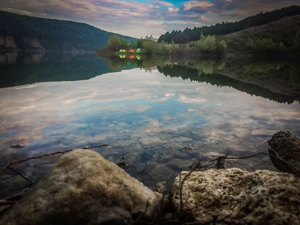 Panorama Fiume Dniester Tortuoso Ucraina — Foto Stock