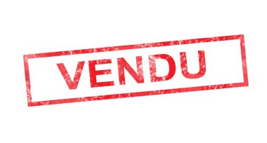 Vendu kırmızı dikdörtgen damgası