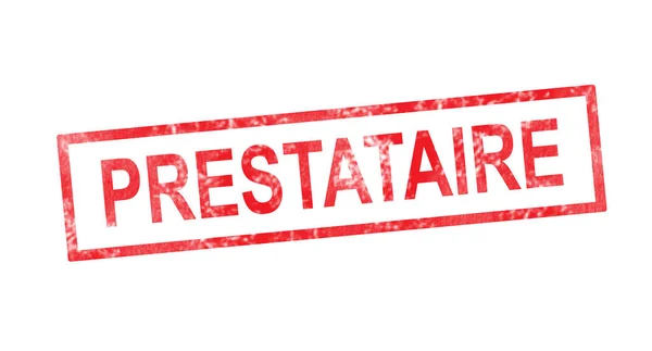 Prestataire 赤い長方形のスタンプ — ストック写真