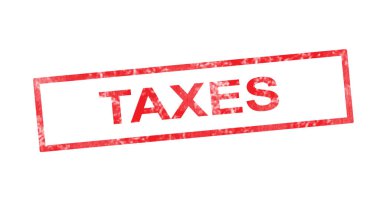 Kırmızı dikdörtgen damga vergi