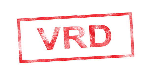 VRD in red rectangular stamp
