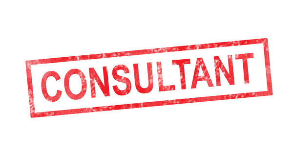 Consultant in red rectangular stamp