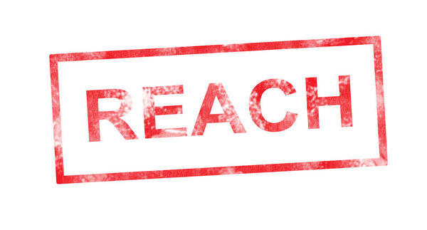 Reach in red rectangular stamp