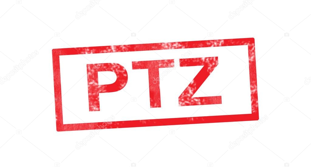 PTZ in red rectangular stamp