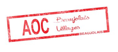 Beaujolais and AOC Beaujolais Villages vineyard appellation in a clipart