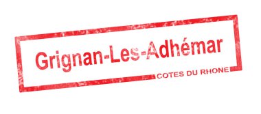 Cotes du Rhone and Grignan les Adhemar vineyard appellation in a