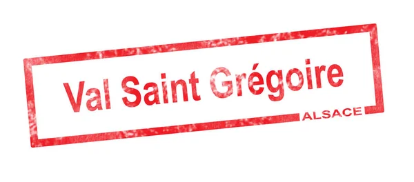 Ονομασία αμπελώνα Αλσατίας και Val Saint Gregoire σε ένα κόκκινο Ορθ — Φωτογραφία Αρχείου