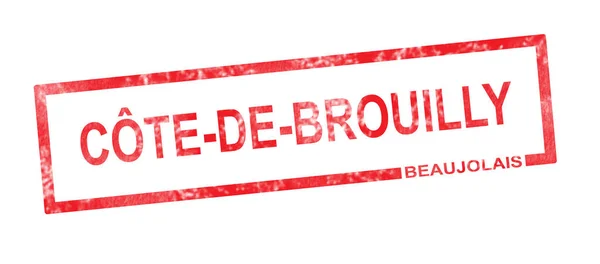 Beaujolais und cotes de brouilly Weinberg Appellation in einem roten r — Stockfoto