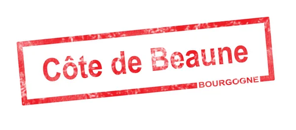 Kırmızı rectan Burgundy ve Cote de Beaune bağ unvan — Stok fotoğraf