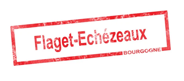 Burgunder und Flaget Echezeaux Weinberg Appellation in einem roten Rect — Stockfoto