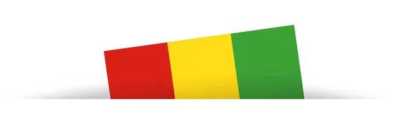 Guinea flag partially hidden with shadow — Stock Photo, Image