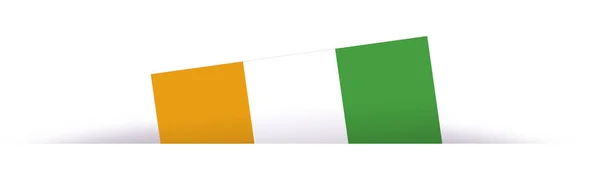Прапор Кот-д'Івуар, частково приховані з тінню — стокове фото