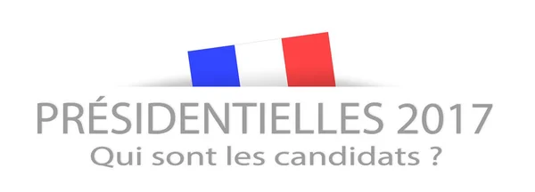 Elections présidentielles et candidats en français avec une partie cachée — Photo