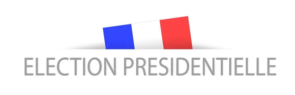 Elections présidentielles en français avec une partie cachée drapeau français — Photo