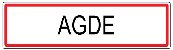 阿格德城市交通标志插图在法国 — 图库照片