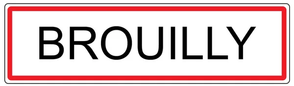 法国布劳伊利城市交通标志插图 — 图库照片