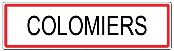 Colomiers miasto znak drogowy ilustracji we Francji — Zdjęcie stockowe