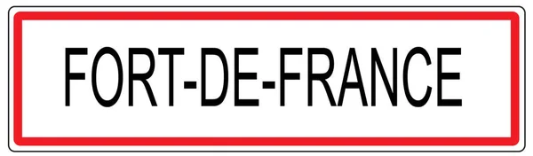 Fransa'da Fort de France şehir trafik işareti illüstrasyon — Stok fotoğraf