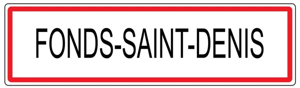 Fransa'da Fonds Saint Denis şehir trafik işareti illüstrasyon — Stok fotoğraf