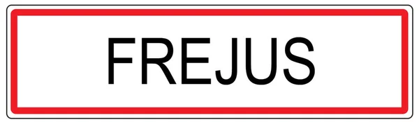 Fransa'da Frejus şehir trafik işareti illüstrasyon — Stok fotoğraf