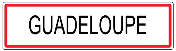 Illustrazione del segnale stradale della Guadalupa in Francia — Foto Stock