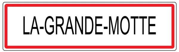 Fransa'da La Grande Motte şehir trafik işareti illüstrasyon — Stok fotoğraf
