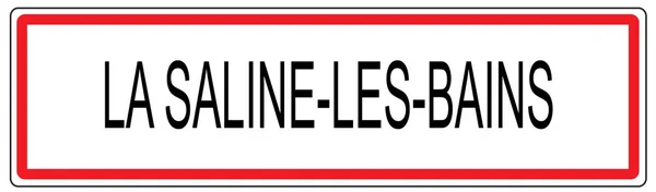 Fransa'da La Saline les Bains şehir trafik işareti illüstrasyon — Stok fotoğraf