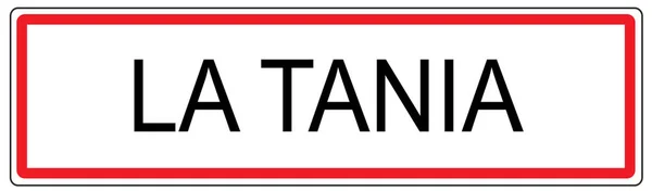 Fransa'da La Tania şehir trafik işareti illüstrasyon — Stok fotoğraf