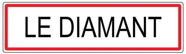 Fransa'da Le Diamant şehir trafik işareti illüstrasyon — Stok fotoğraf
