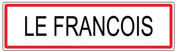 Fransa'da Le Francois şehir trafik işareti illüstrasyon — Stok fotoğraf