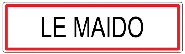 Fransa'da Le Maido şehir trafik işareti illüstrasyon — Stok fotoğraf