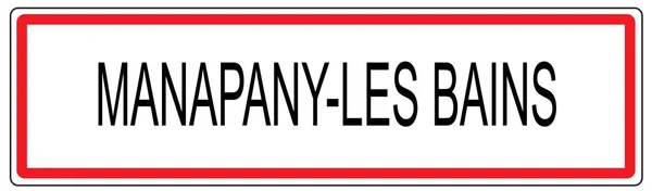 马纳帕尼莱斯班斯城市交通标志插图在法国 — 图库照片