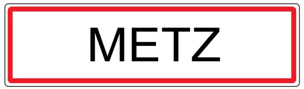 Dopravní značka města Metz ve Francii — Stock fotografie