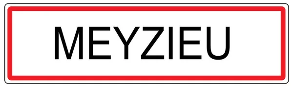 Το σήμα κυκλοφορίας της Meyzieu απεικονίζεται στη Γαλλία — Φωτογραφία Αρχείου