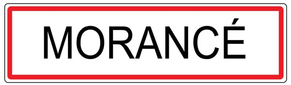 MORANCE városi közlekedési jele illusztráció Franciaországban — Stock Fotó