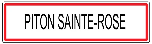 Piton Saint Rose miasto znak drogowy ilustracji we Francji — Zdjęcie stockowe