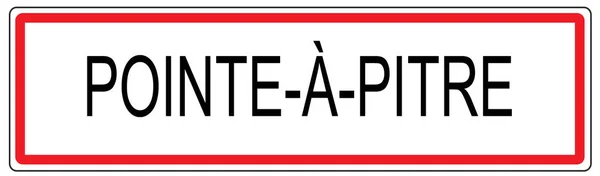 Pointe A Pitre city traffic sign illustration in France — Stok fotoğraf