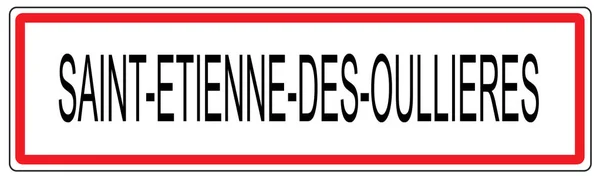 Saint Etienne des Oullieres città semaforo illustrazione in Fr — Foto Stock