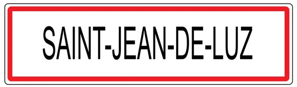 Fransa'da Saint Jean de Luz şehir trafik işareti illüstrasyon — Stok fotoğraf