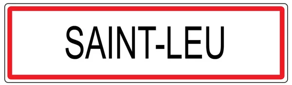 Saint-leu Stadt Verkehrszeichen Illustration in Frankreich — Stockfoto