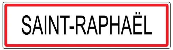 Fransa'da Saint Raphael şehir trafik işareti illüstrasyon — Stok fotoğraf