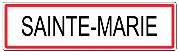 Sainte Marie városi közlekedési jel illusztráció Franciaországban — Stock Fotó